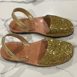 Pons Avarcas- Gold GLITTER - almost new condition